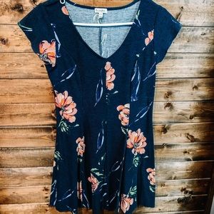 Juniors Blue Floral Dress